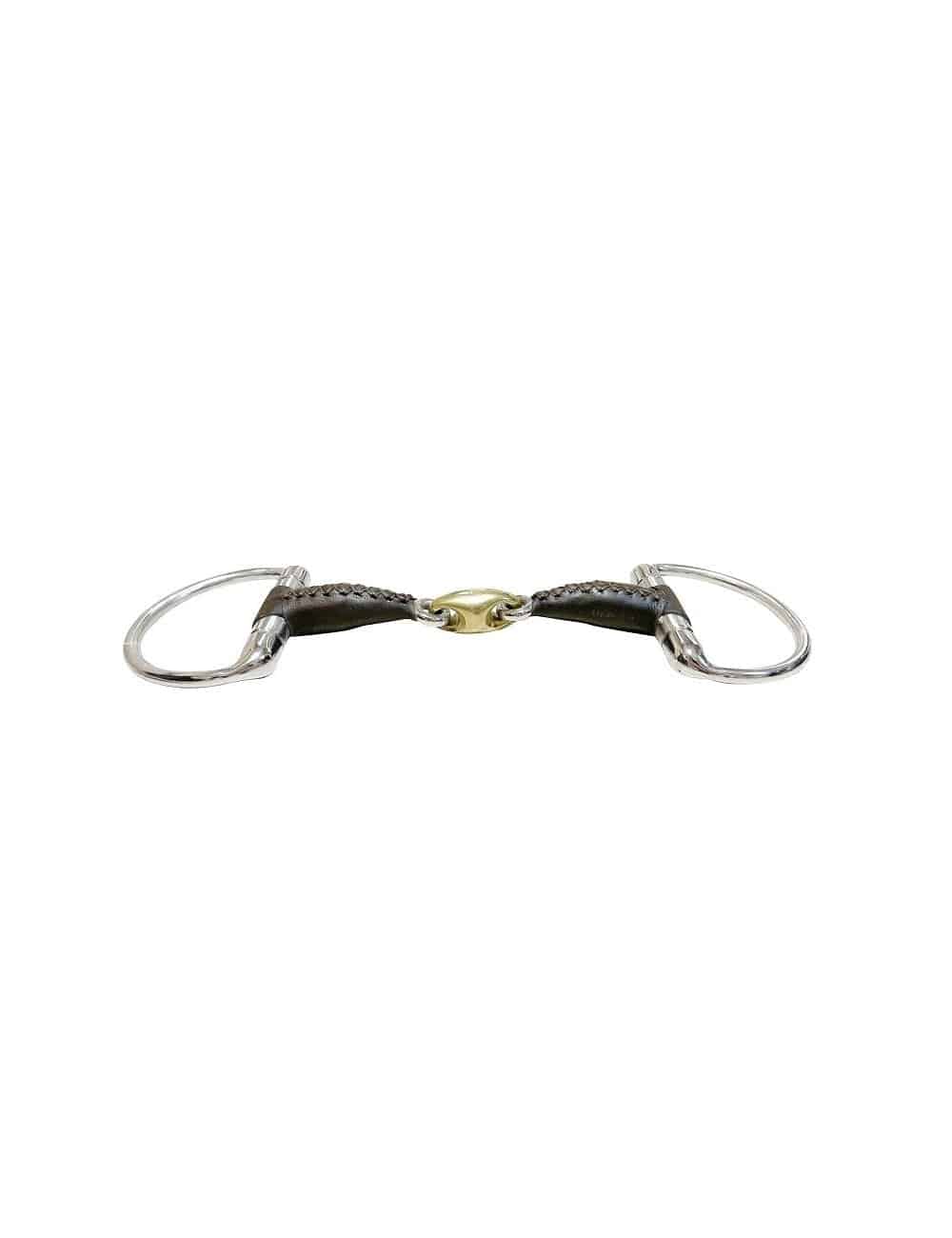 Jump'In Leather Covered French Mouth Eggbutt Bit