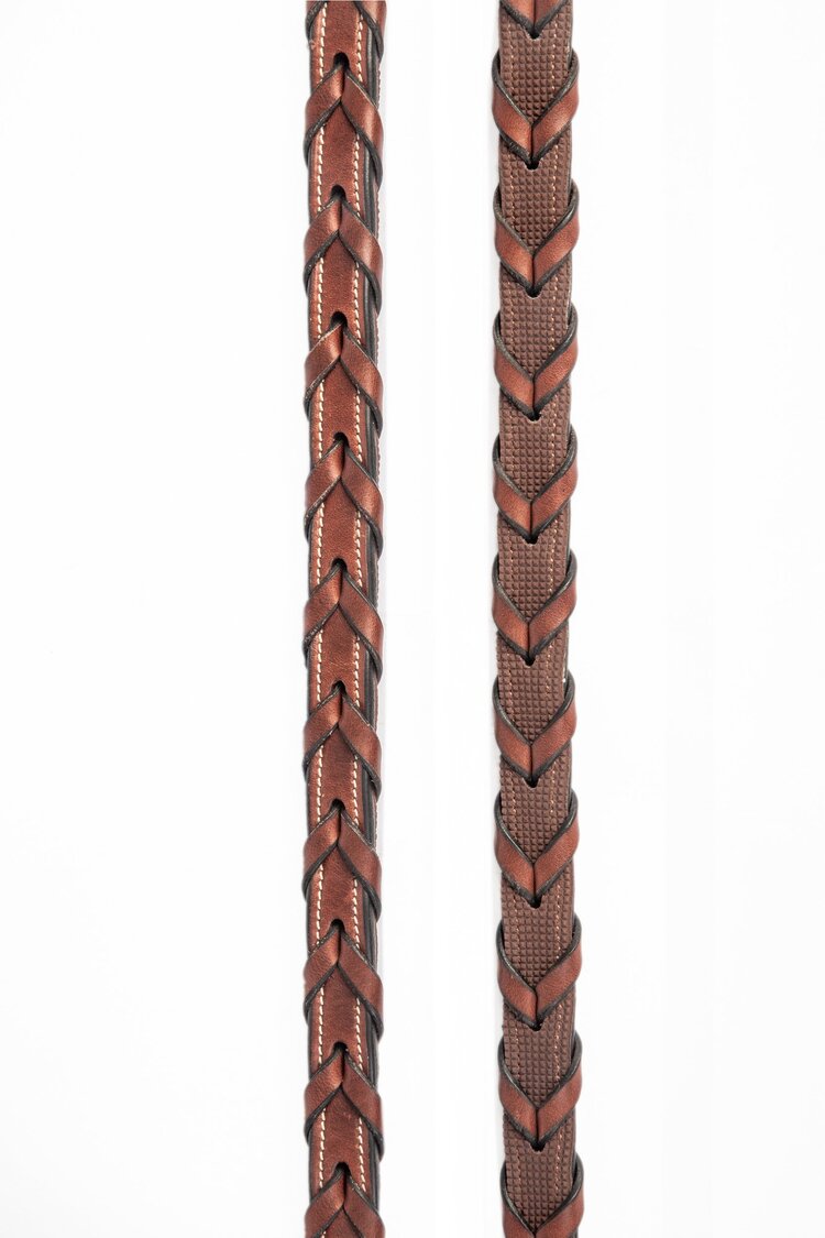 ADT Rubber-Lined Fancy Laced Reins