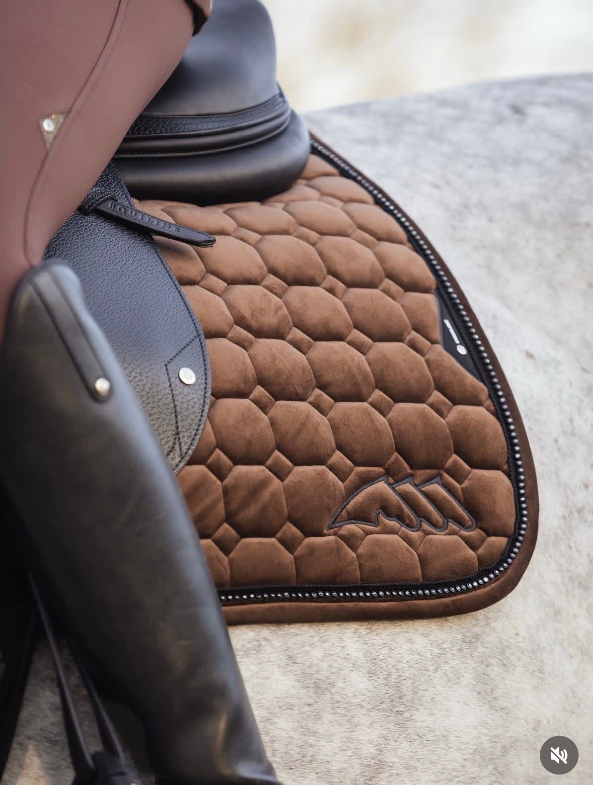 Equiline EqEnti Velvet + Rhinestone Saddle Pad