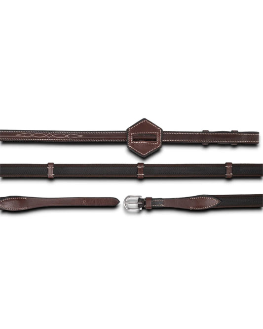 AJR 5'8" Web Rein with Leather Grips