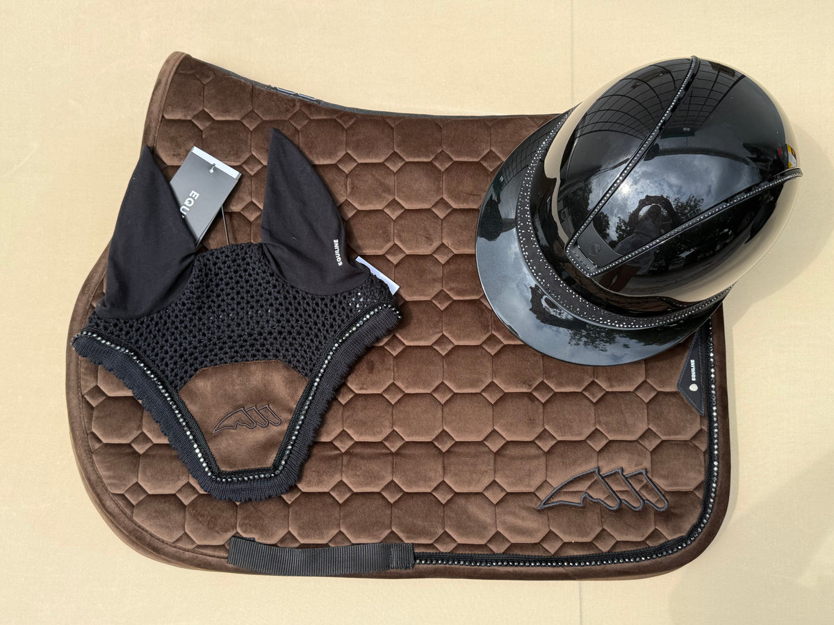 Equiline EqEnti Velvet + Rhinestone Saddle Pad