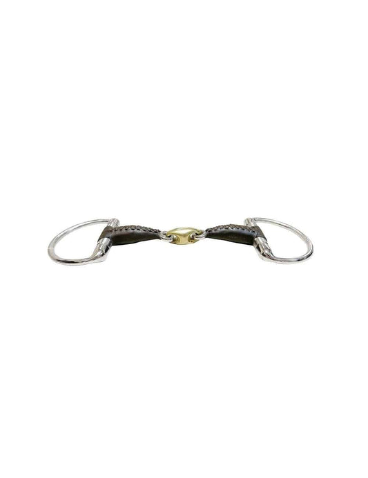 Jump'In Leather Covered French Mouth Eggbutt Bit